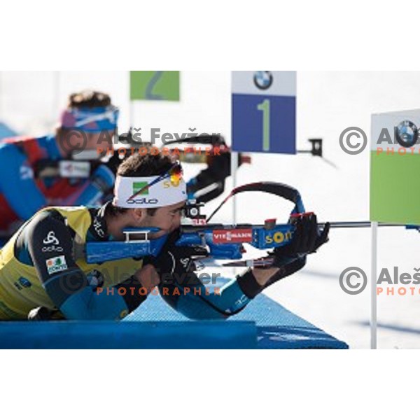 Martin Fourcade (FRA), winner of Men\'s 12.5km Pursuit during IBU World Cup 2016/2017 Pokljuka, Slovenia on December 10, 2016
