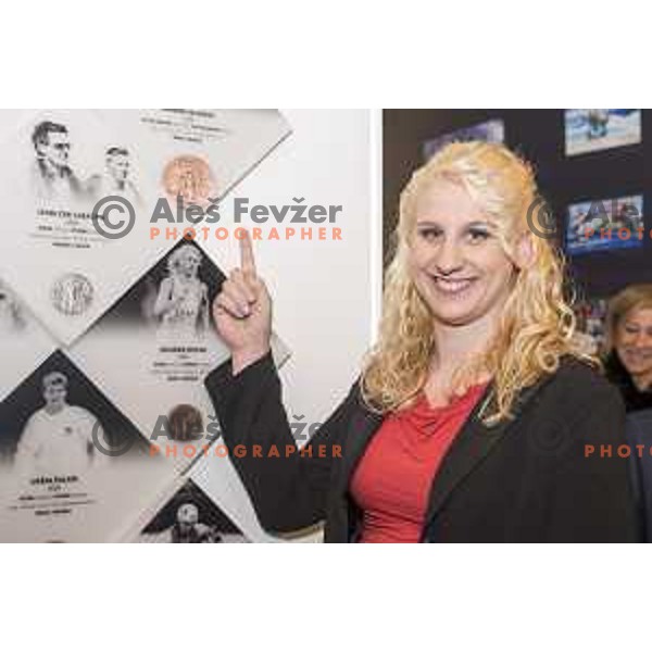Anamari Velensek at Reception for Slovenian medalists of Rio 2016 Olympic games in Slovenian Olympic Centre in BTC, Ljubljana on December 13, 2016