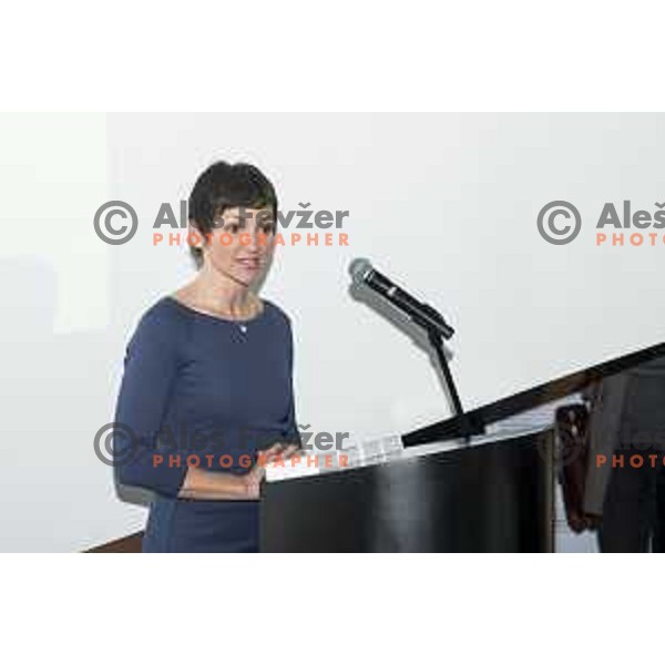 Maja Makovec Brencic at Reception for Slovenian medalists of Rio 2016 Olympic games in Slovenian Olympic Centre in BTC, Ljubljana on December 13, 2016