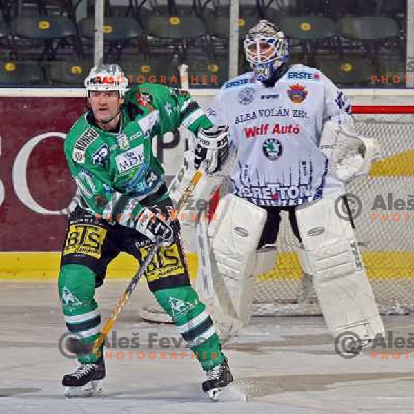 Zupancic and Budai at ice hockey match ZM Olimpija- Alba Volan in EBEL League, played in Ljubljana 19.10.2007.ZM Olimpija won 2:0.Photo by Ales Fevzer 