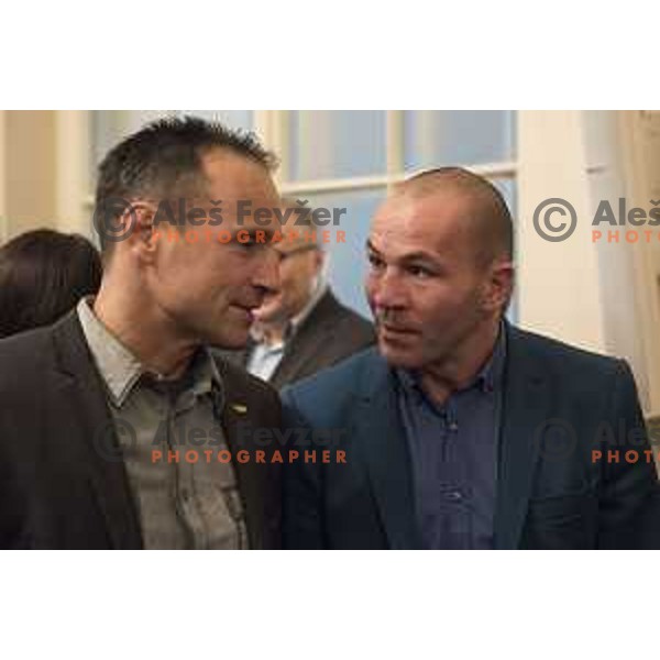 Slovenian sportsman and sportswoman at reception held by President of Republic of Slovenia in Ljubljana on December 13, 2016