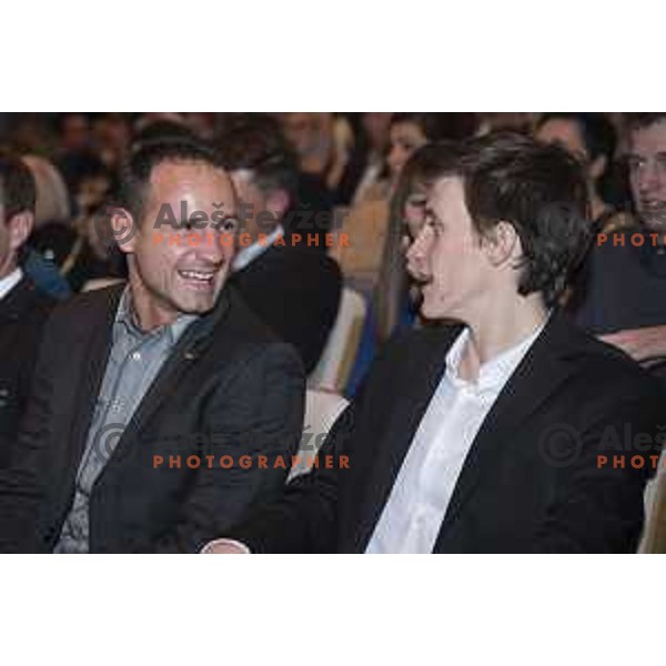 at Slovenian sportsman of the year 2016 awards during Gala night in Cankar Hall, Ljubljana, Slovenia on December 13, 2016,