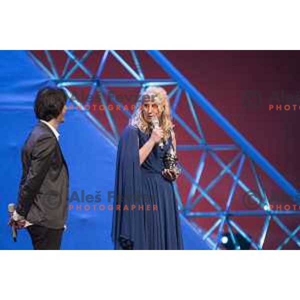 Anamari Velensek at Slovenian sportsman of the year 2016 awards during Gala night in Cankar Hall, Ljubljana, Slovenia on December 13, 2016,
