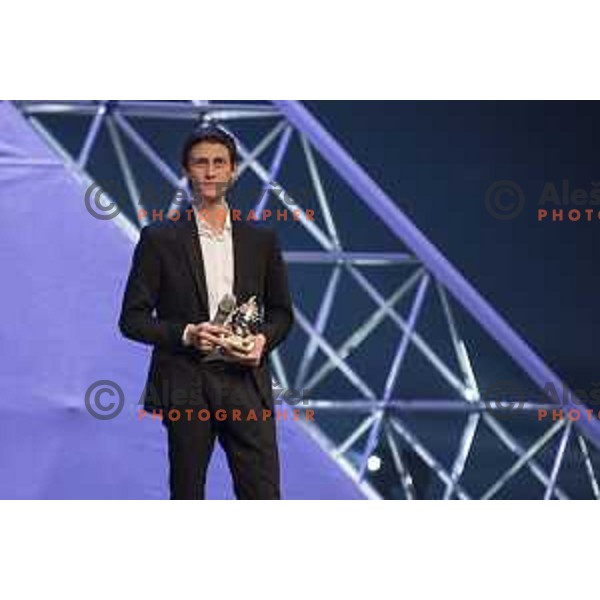 Peter Prevc, winner of Slovenian sportsman of the year 2016 award during Gala night in Cankar Hall, Ljubljana, Slovenia on December 13, 2016