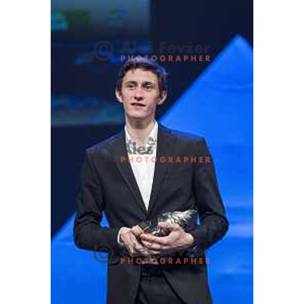 Peter Prevc, winner of Slovenian sportsman of the year 2016 award during Gala night in Cankar Hall, Ljubljana, Slovenia on December 13, 2016