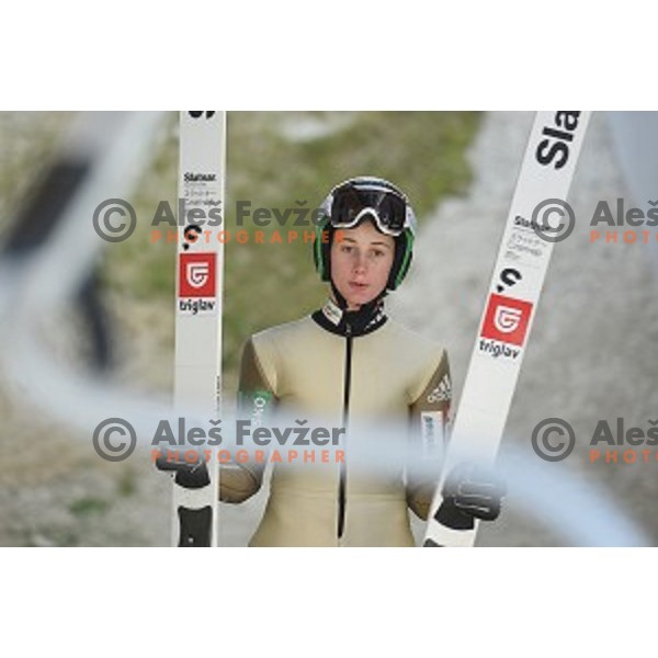 Cene Prevc at Slovenia ski jumping team practice session and press conference in Planica on December 21, 2016