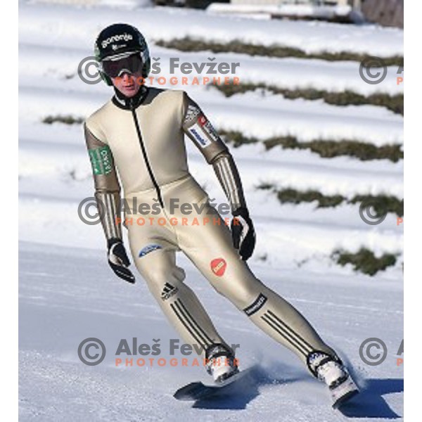 Cene Prevc at Slovenia ski jumping team practice session and press conference in Planica on December 21, 2016