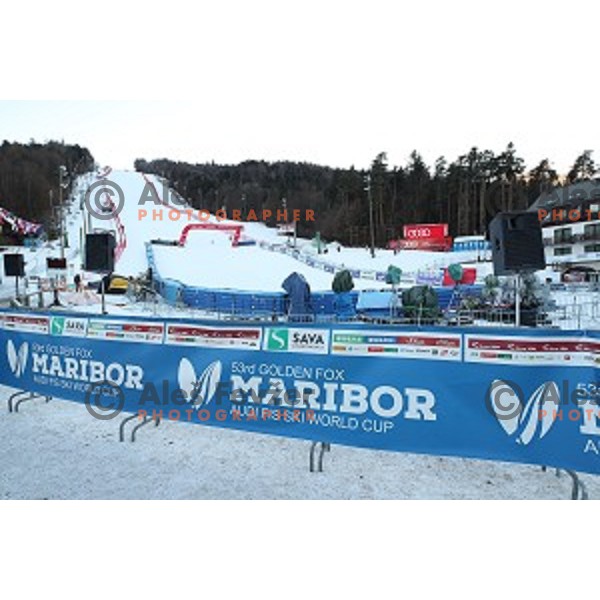 Preparation for 53. Golden Fox- Zlata Lisica Audi FIS Ski World Cup races in Maribor, Slovenia on January 6, 2017