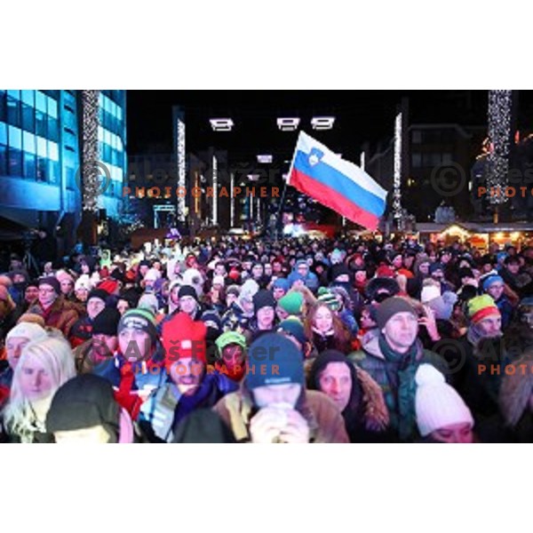 Public draw of starting numbers for 53. Golden Fox- Zlata Lisica Audi FIS Ski World Cup Giant Slalom in Maribor, Slovenia on January 6, 2017