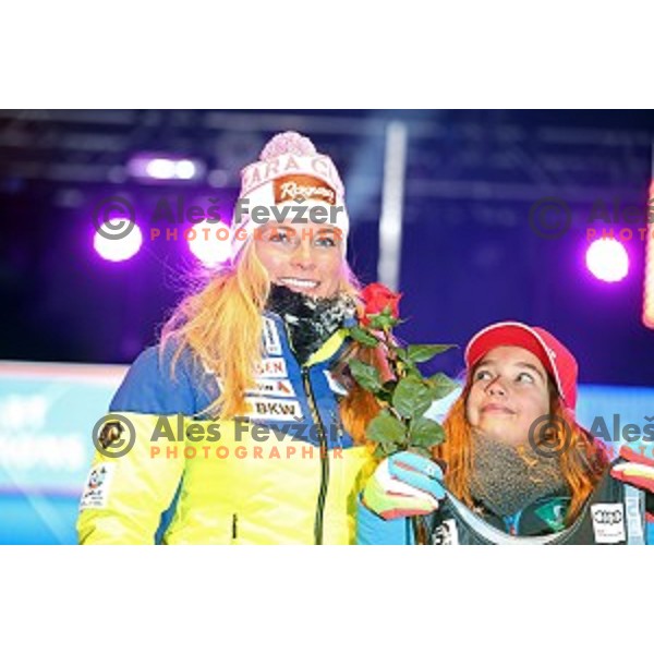 Lara Gut (SUI) at Public draw of starting numbers for 53. Golden Fox- Zlata Lisica Audi FIS Ski World Cup Giant Slalom in Maribor, Slovenia on January 6, 2017