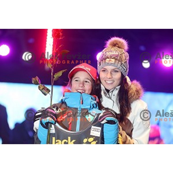 Anna Veith (AUT) at Public draw of starting numbers for 53. Golden Fox- Zlata Lisica Audi FIS Ski World Cup Giant Slalom in Maribor, Slovenia on January 6, 2017