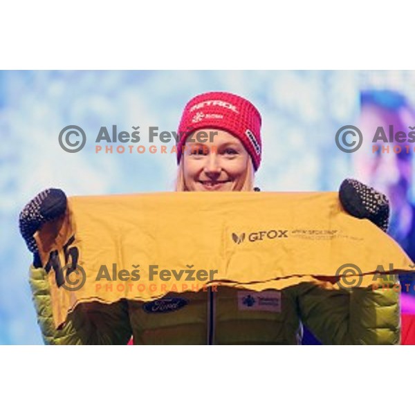 Ana Drev (SLO) at Public draw of starting numbers for 53. Golden Fox- Zlata Lisica Audi FIS Ski World Cup Giant Slalom in Maribor, Slovenia on January 6, 2017
