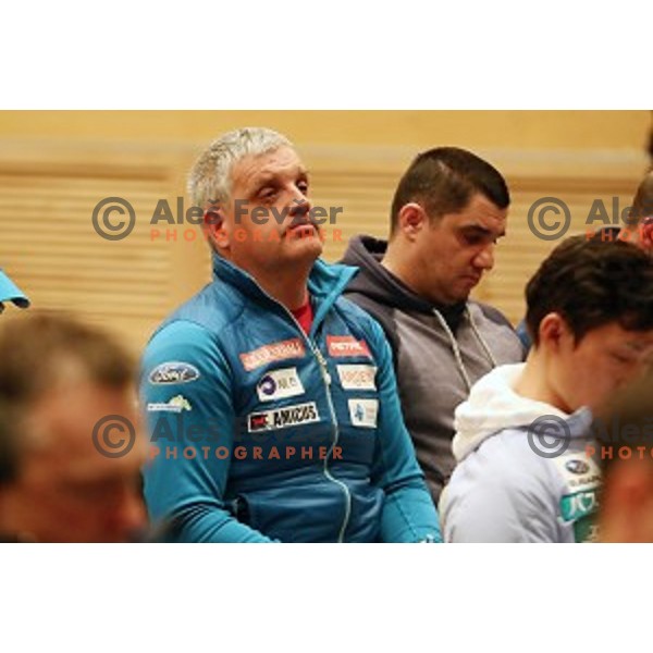 Denis Steharnik, head coach of Slovenia at Team Captain\'s meeting for 53. Golden Fox- Zlata Lisica Audi FIS Ski World Cup Giant Slalom in Maribor, Slovenia on January 6, 2017