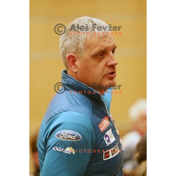 Denis Steharnik, head coach of Slovenia at Team Captain\'s meeting for 53. Golden Fox- Zlata Lisica Audi FIS Ski World Cup Giant Slalom in Maribor, Slovenia on January 6, 2017