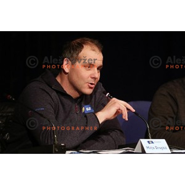 Mitja Dragsic, race director at Team Captain\'s meeting for 53. Golden Fox- Zlata Lisica Audi FIS Ski World Cup Giant Slalom in Maribor, Slovenia on January 6, 2017