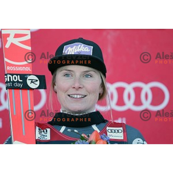 Tessa Worely (FRA), winner of 53. Golden Fox- Zlata Lisica Audi FIS Ski World Cup Giant Slalom in Maribor, Slovenia on January 6, 2017