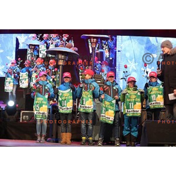 Public draw of starting numbers for 53. Golden Fox- Zlata Lisica Audi FIS Ski World Cup Slalom in Maribor, Slovenia on January 7, 2017