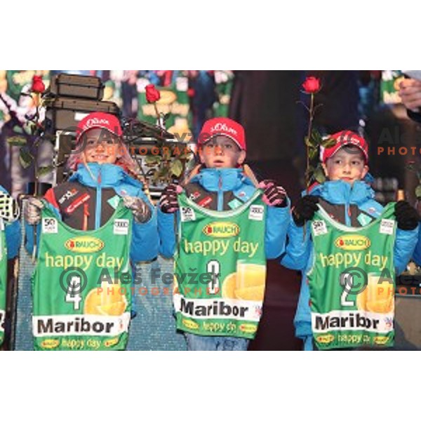 Public draw of starting numbers for 53. Golden Fox- Zlata Lisica Audi FIS Ski World Cup Slalom in Maribor, Slovenia on January 7, 2017
