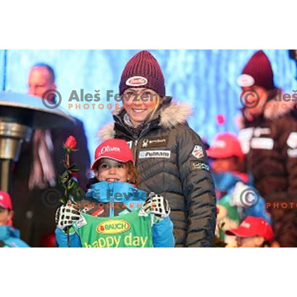 Public draw of starting numbers for 53. Golden Fox- Zlata Lisica Audi FIS Ski World Cup Slalom in Maribor, Slovenia on January 7, 2017