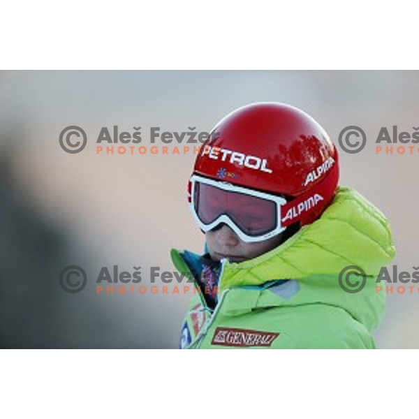 Ana Drev at Course inspection for 53. Golden Fox- Zlata Lisica Audi FIS Ski World Cup Giant Slalom in Maribor, Slovenia on January 7, 2017