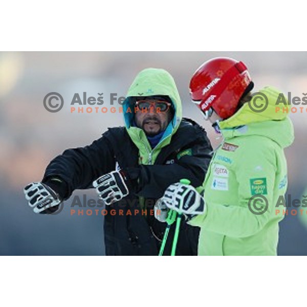 Course inspection for 53. Golden Fox- Zlata Lisica Audi FIS Ski World Cup Giant Slalom in Maribor, Slovenia on January 7, 2017