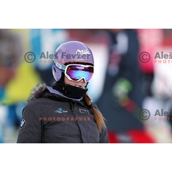 Tina Maze at Course inspection for 53. Golden Fox- Zlata Lisica Audi FIS Ski World Cup Giant Slalom in Maribor, Slovenia on January 7, 2017