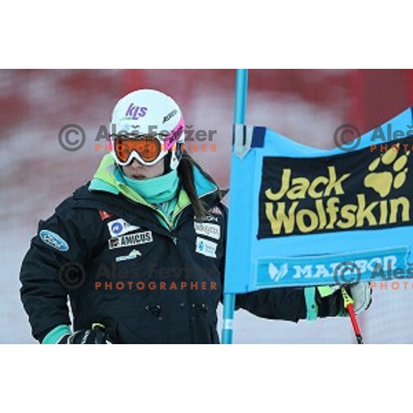 Tina Robnik at Course inspection for 53. Golden Fox- Zlata Lisica Audi FIS Ski World Cup Giant Slalom in Maribor, Slovenia on January 7, 2017