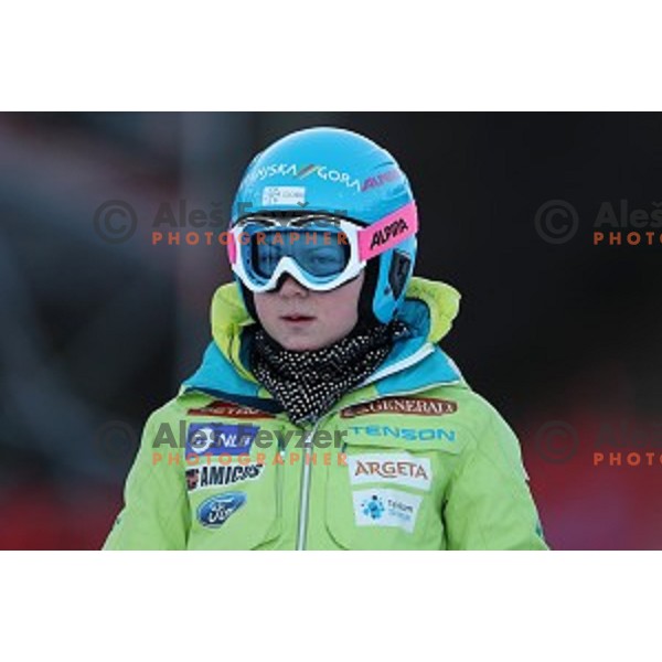 Meta Hrovat at Course inspection for 53. Golden Fox- Zlata Lisica Audi FIS Ski World Cup Giant Slalom in Maribor, Slovenia on January 7, 2017