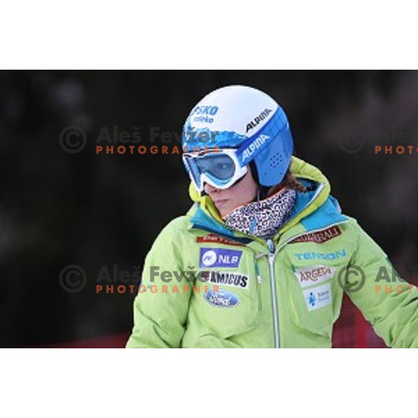 Ilka Stuhec at Course inspection for 53. Golden Fox- Zlata Lisica Audi FIS Ski World Cup Giant Slalom in Maribor, Slovenia on January 7, 2017
