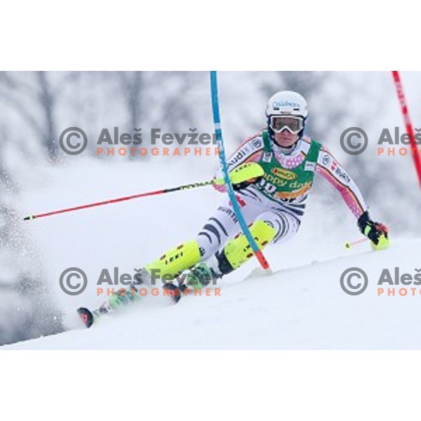 Lena Duerr (GER) skiing in the first run of 53. Golden Fox- Zlata Lisica Audi FIS Ski World Cup Slalom in Maribor, Slovenia on January 8, 2017