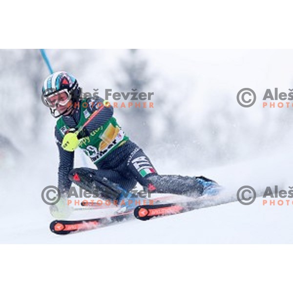 Manuela Moelgg (ITA) skiing in the first run of 53. Golden Fox- Zlata Lisica Audi FIS Ski World Cup Slalom in Maribor, Slovenia on January 8, 2017