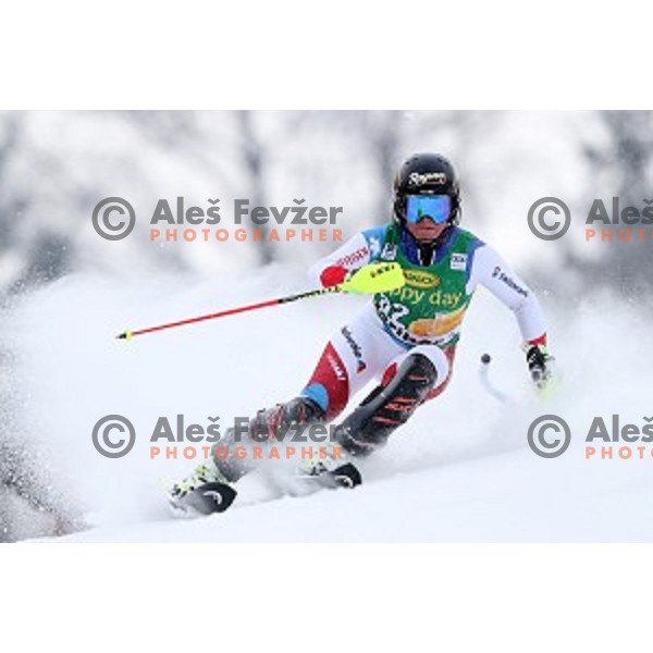 Lara Gut (SUI) skiing in the first run of 53. Golden Fox- Zlata Lisica Audi FIS Ski World Cup Slalom in Maribor, Slovenia on January 8, 2017