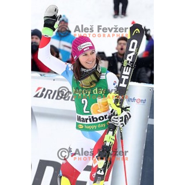 Wendy Holdener (SUI), runner- up at 53. Golden Fox- Zlata Lisica Audi FIS Ski World Cup Slalom in Maribor, Slovenia on January 8, 2017