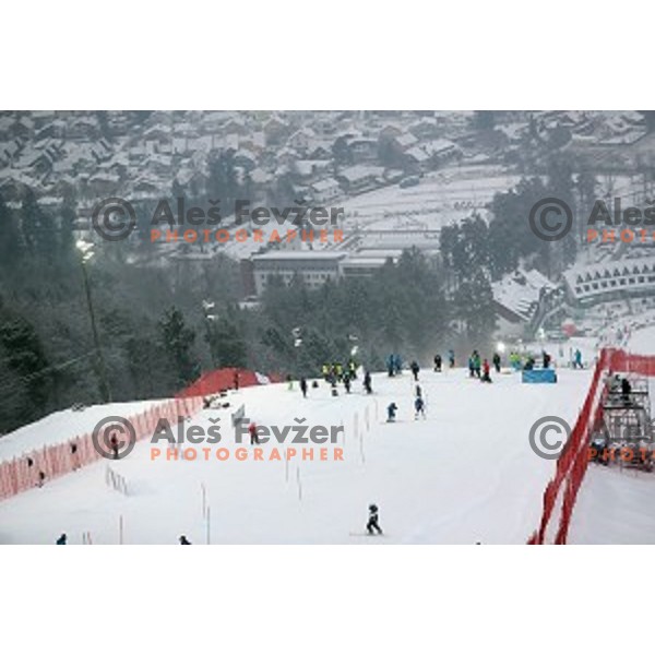 Course inspection before 53. Golden Fox- Zlata Lisica Audi FIS Ski World Cup Slalom in Maribor, Slovenia on January 8, 2017