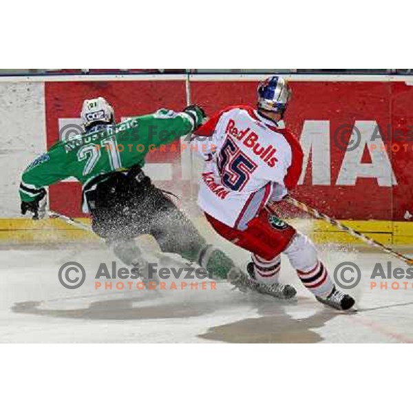 ice hockey game ZM Olimpija- Red Bull Salzburg in 11th round of EBEL league,played in Ljubljana 21.10.2007. Photo by Ales Fevzer 