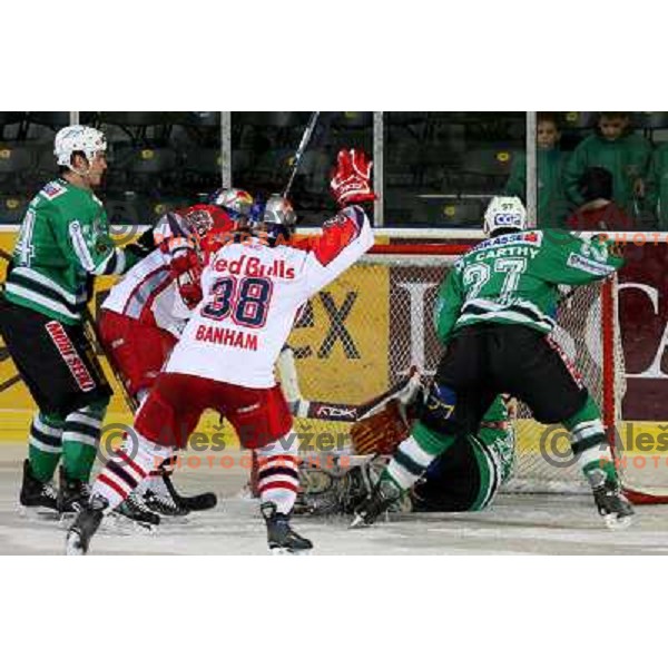 ice hockey game ZM Olimpija- Red Bull Salzburg in 11th round of EBEL league,played in Ljubljana 21.10.2007. Photo by Ales Fevzer 