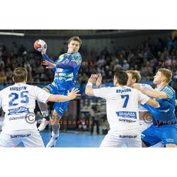 Slovenia’s Marko Bezjak (25) in action during IHF World Championship group stage match between Iceland and Slovenia, in Arena Metz, Metz on January 14th, 2017