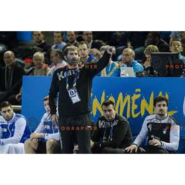 Slovenia’s Head Coach Veselin Vujovic reacting during IHF World Championship group stage match between Slovenia and Macedonia, in Arena Metz, Metz on January 16th, 2017 