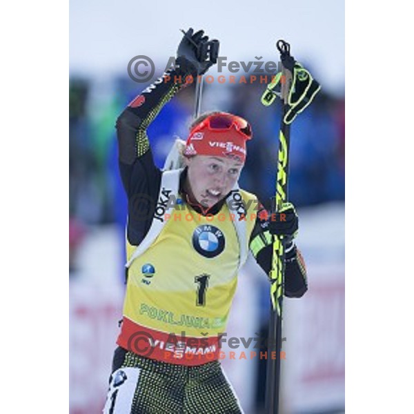 competes at Women\'s 10 km Pursuit during IBU World Cup 2016/2017 Pokljuka, Slovenia on December 10, 2016