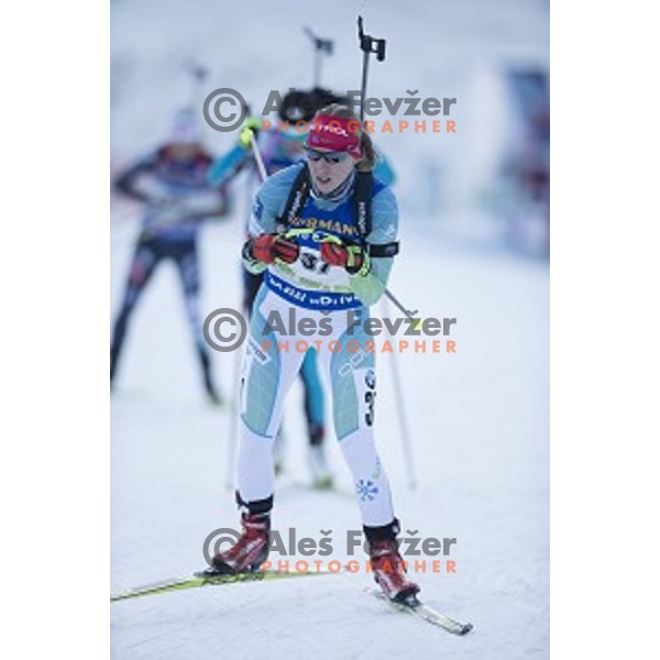 competes at Women\'s 10 km Pursuit during IBU World Cup 2016/2017 Pokljuka, Slovenia on December 10, 2016