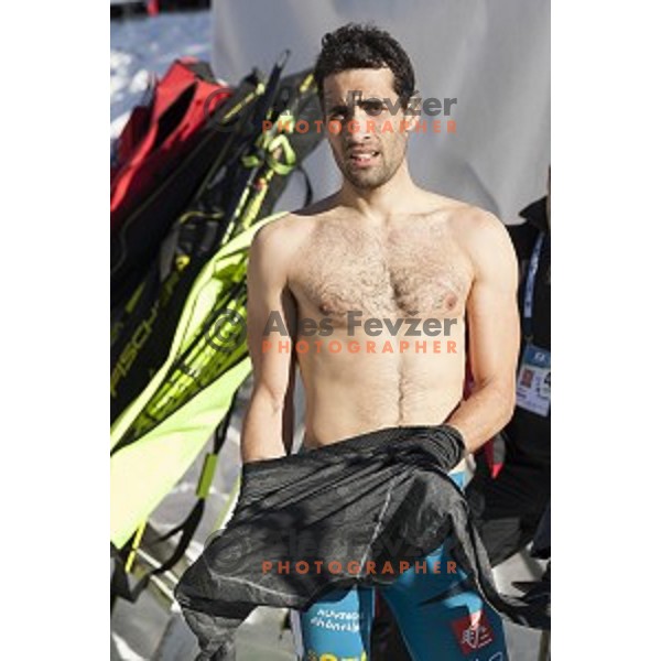 Martin Fourcade (FRA), winner of Men\'s 12.5km Pursuit during IBU World Cup 2016/2017 Pokljuka, Slovenia on December 10, 2016