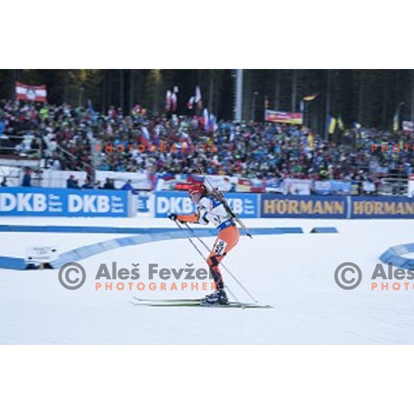 competes at Women\'s 10 km Pursuit during IBU World Cup 2016/2017 Pokljuka, Slovenia on December 10, 2016