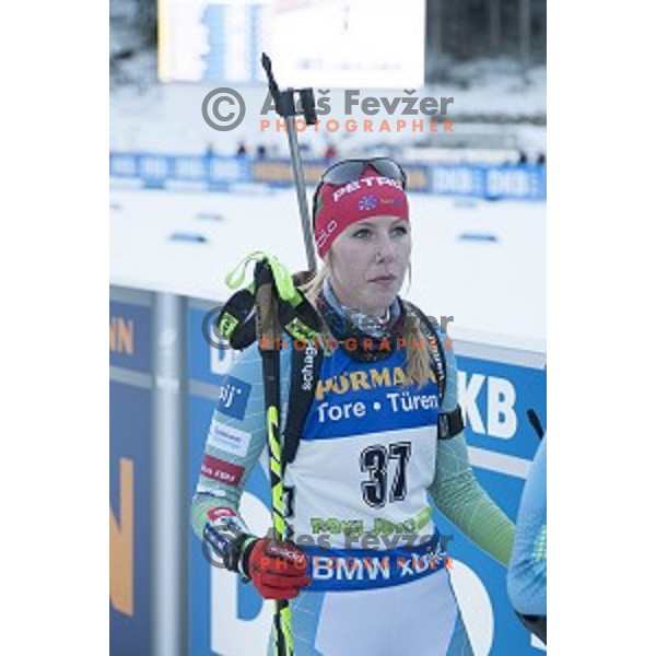 competes at Women\'s 10 km Pursuit during IBU World Cup 2016/2017 Pokljuka, Slovenia on December 10, 2016