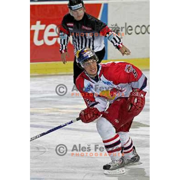 Schwab (5)at ice hockey game ZM Olimpija- Red Bull Salzburg in 11th round of EBEL league,played in Ljubljana 21.10.2007. Photo by Ales Fevzer 