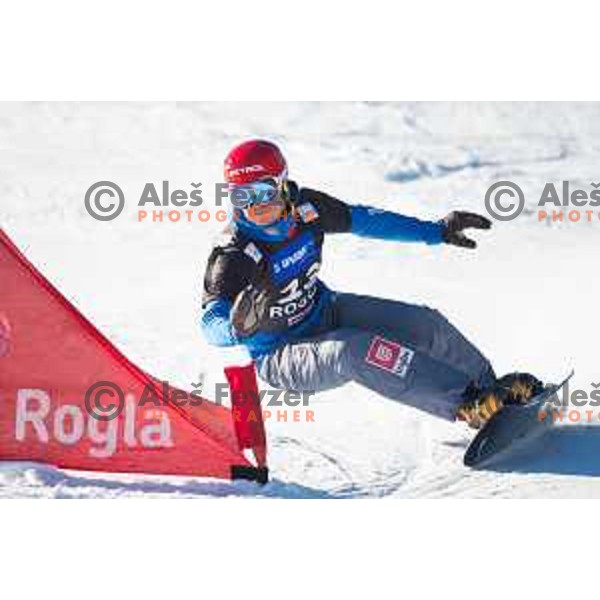 Zan Kosir during the Rogla FIS Snowboard World Cup 2016/17 parallel giant slalom, Rogla, Slovenia, on January 28, 2017.