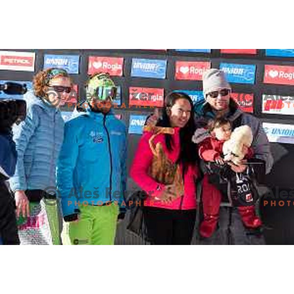 Rok Flander during the Rogla FIS Snowboard World Cup 2016/17 parallel giant slalom, Rogla, Slovenia, on January 28, 2017.