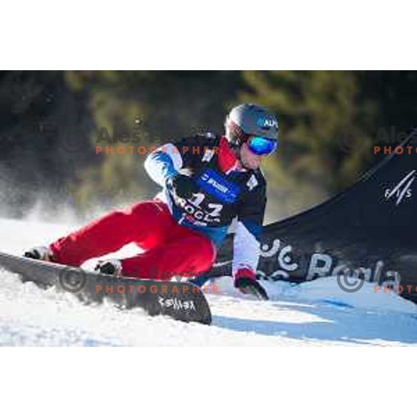 Dario Caviezel during the Rogla FIS Snowboard World Cup 2016/17 parallel giant slalom, Rogla, Slovenia, on January 28, 2017.