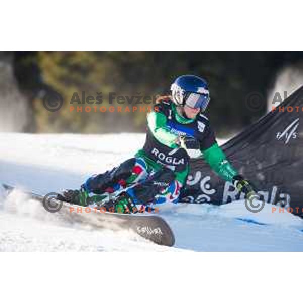 Nadya Ochner during the Rogla FIS Snowboard World Cup 2016/17 parallel giant slalom, Rogla, Slovenia, on January 28, 2017.