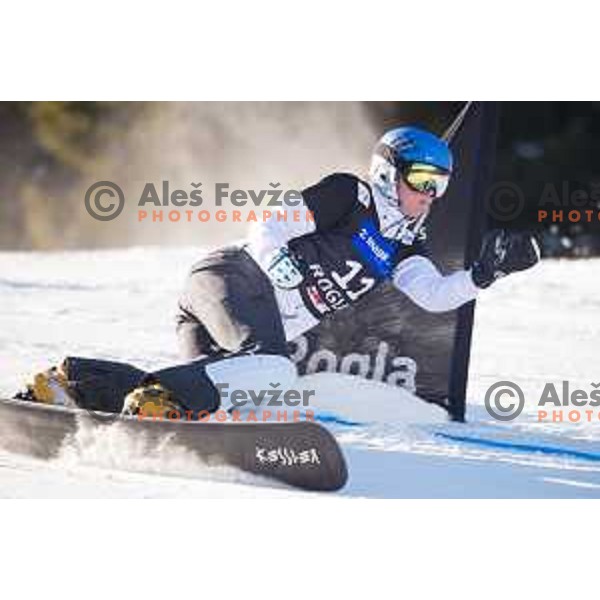 Alena Zavarzina during the Rogla FIS Snowboard World Cup 2016/17 parallel giant slalom, Rogla, Slovenia, on January 28, 2017.