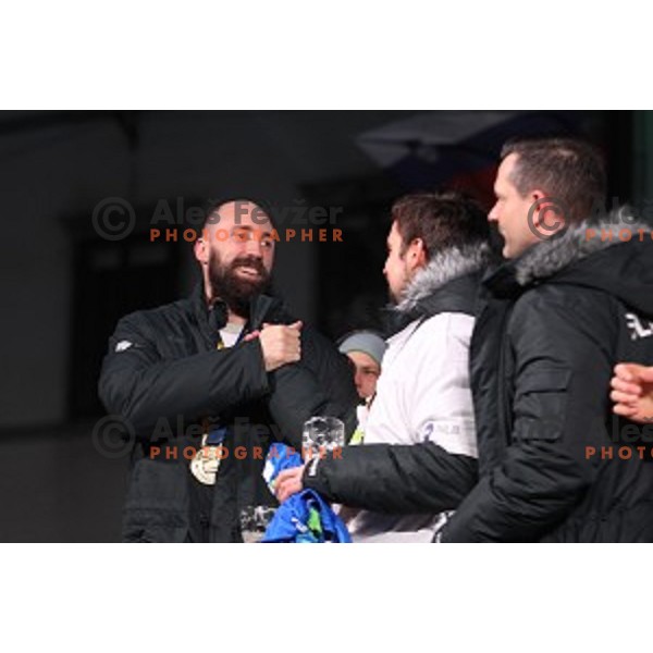 Vid Kavticnik during Reception for Slovenia Handball Team - bronze medalists of 2017 World Championships held by Prime Minister in Vila Podroznik, Ljulbjana, Slovenia on January 30, 2017